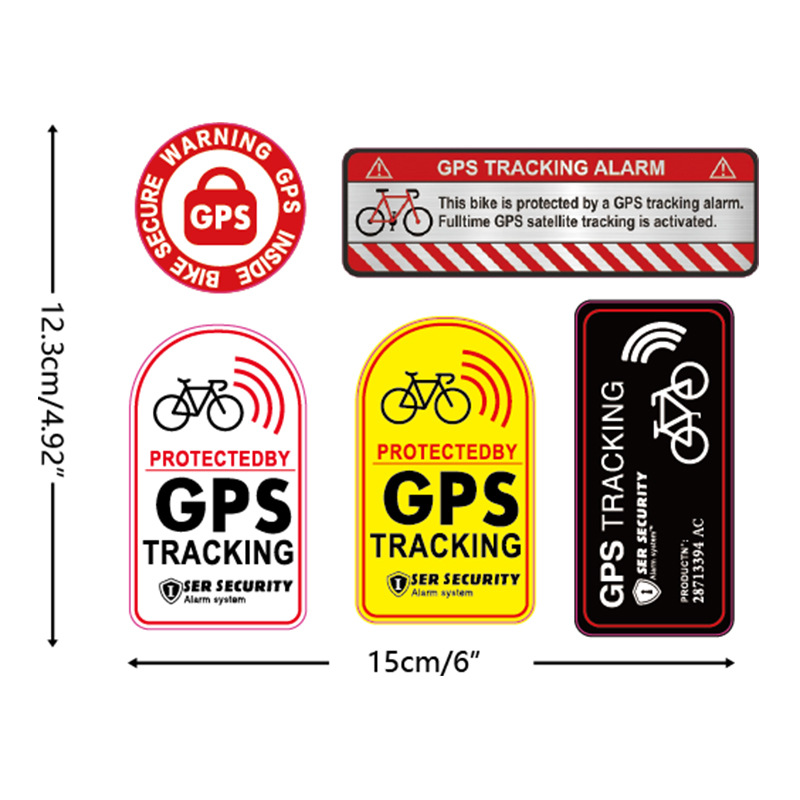Mountain Biking Quotes - Bicycle warning stickers GPS warning reflective