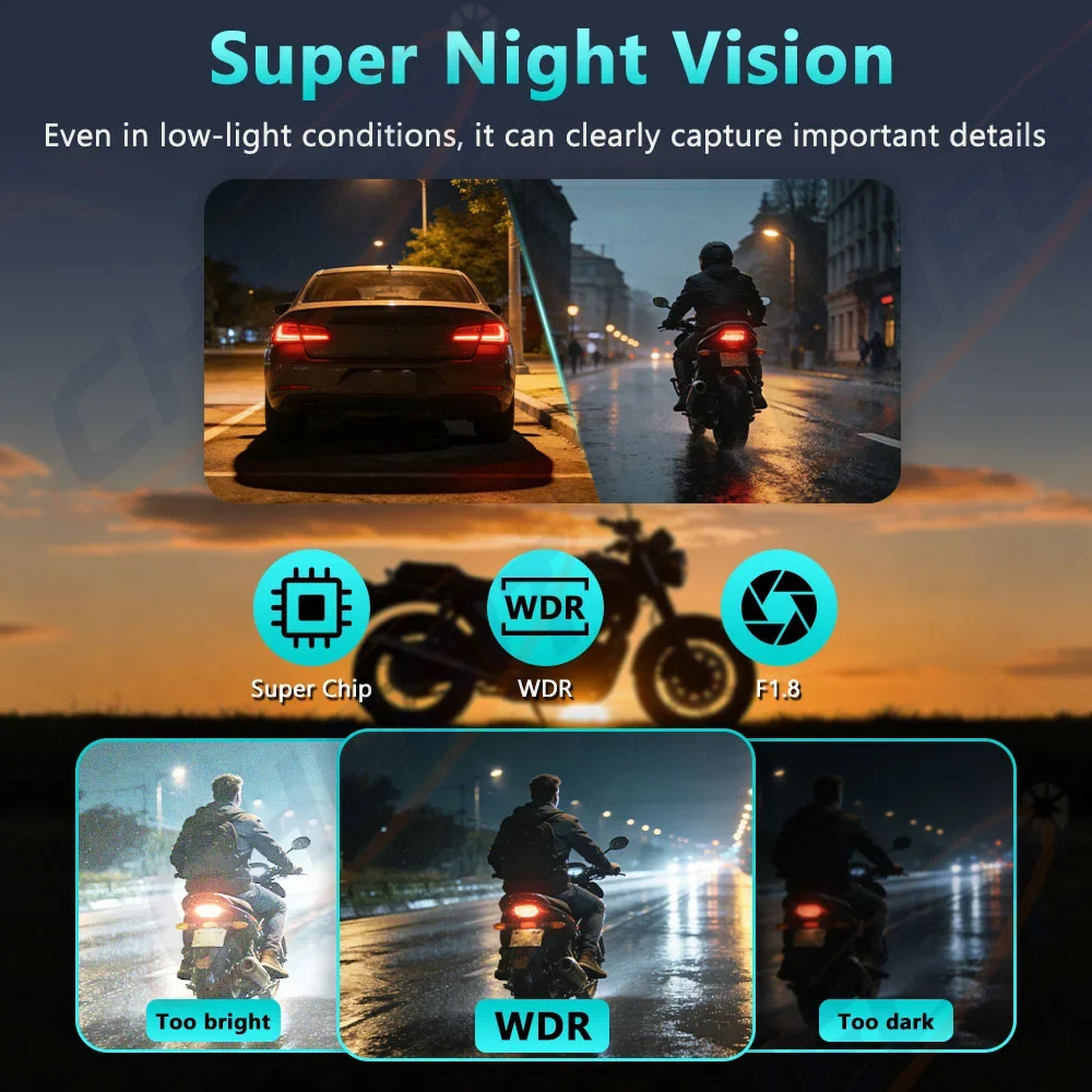 Motorcycle DVR 2K HD WiFi With - đánh giá và giá Mountain Biking Videos