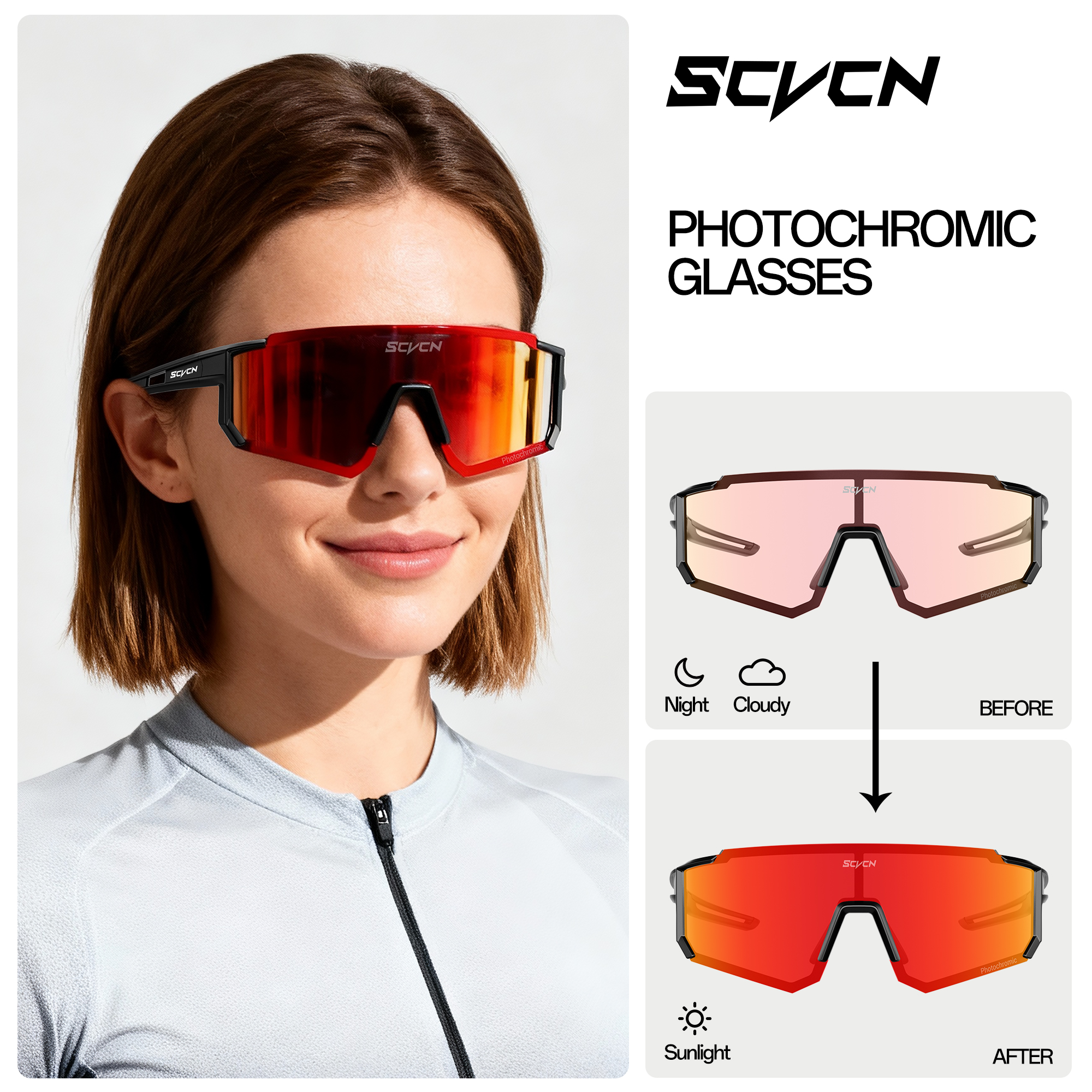 SCVCN Hot Photochromic Protect - đánh giá và giá Mountain Biking Goggles